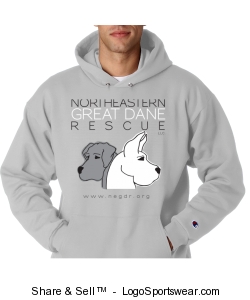 Adult Grey NEGDR Hooded Sweatshirt Design Zoom