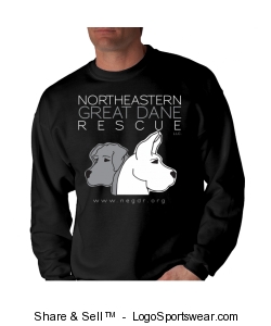 Adult Black NEGDR Crewneck Sweatshirt Design Zoom